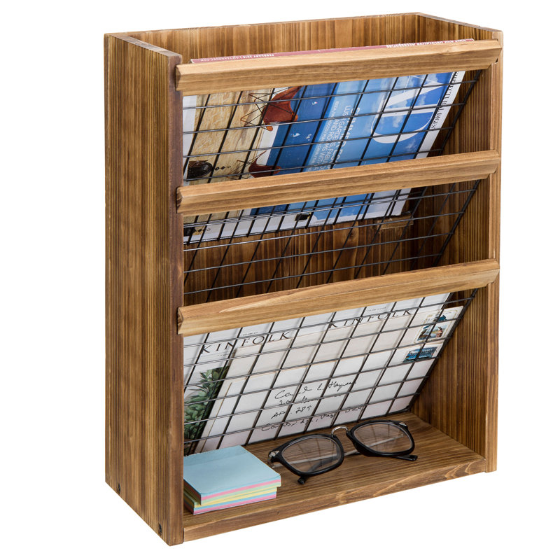 Foundry Select 3 Slot Tabletop or Wall Mounted Magazine Rack